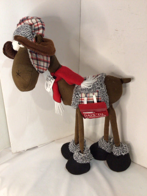 Brown/Red Cloth Reindeer Holiday Item