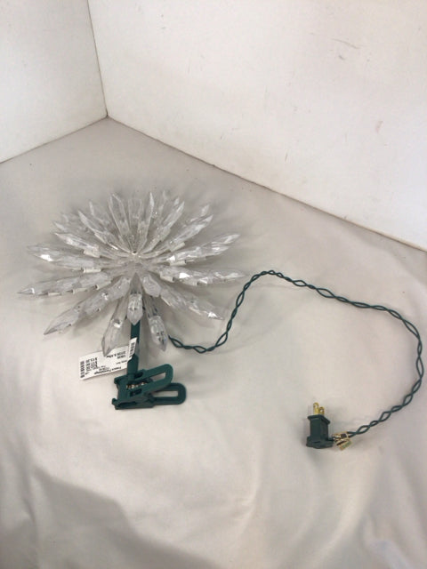 Tree Topper Clear Plastic Star Electric Holiday Item