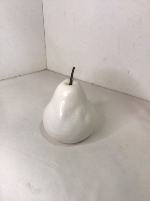 White Ceramic Pear Figurine