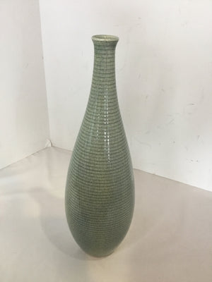 Crackle Blue Ceramic Vase