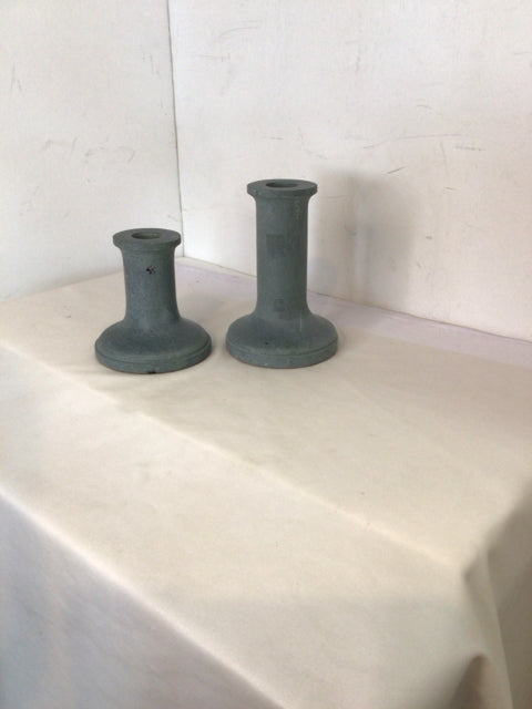 Pair Gray Candle Sticks