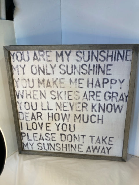 Rustic Cream/Brown Wood Words Framed Art