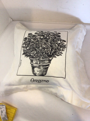 R.T. Ouzts White/Black Oregano Pillow