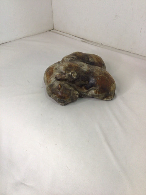 Brown Plaster Dog Statue