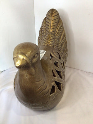 Holiday Home Gold Ceramic Bird Statue