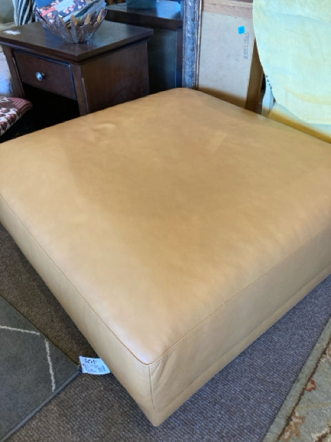 Benchmade Modern Gold Leather AS IS FootStool/Ottoman DAZHKDPP