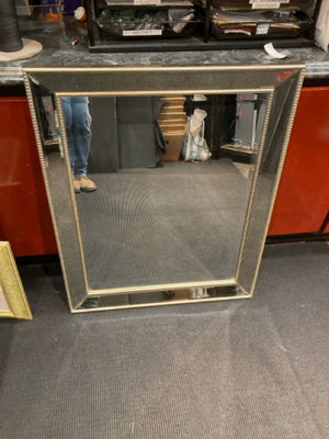 Silver Beveled Mirror