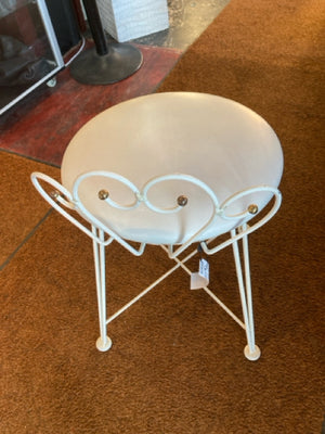 Vanity Vinyl White Chair