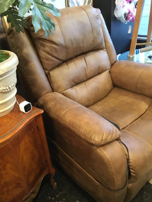 Ashley Electric Vinyl Life Brown Recliner