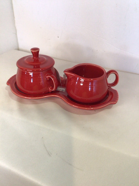 Fiesta Sugar/Creamer Red Kitchen Access.