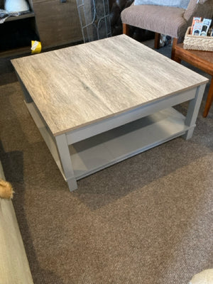 Coffee Wood Tan/Gray Table