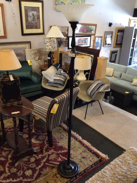 Floor Black Double Lamp
