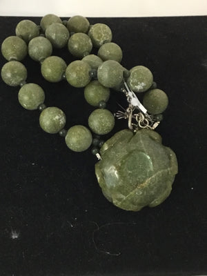 Green Rose Jade Necklace