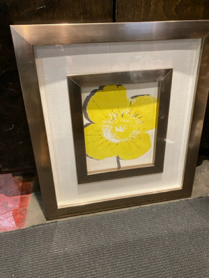 Shadow Box Yellow/White Flower Framed Art