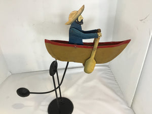 Metal Tan/Black Man Balancing Toy