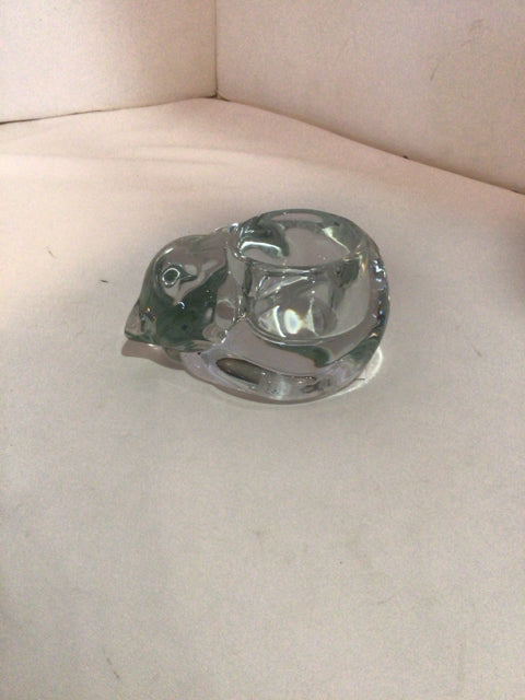 Votive Clear Glass Cat Candle
