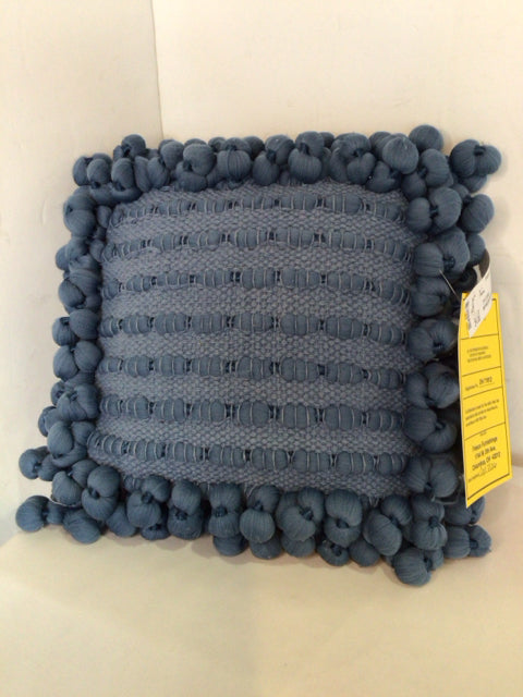 Blue PomPoms Pillow