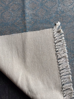 Reversible Cotton Green/Beige Rug