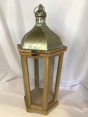 Rustic Brown Wood Lantern