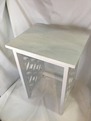 Side Wood White Table