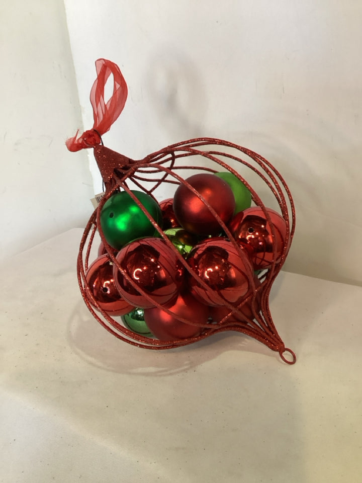 Ornament Red & Green Holiday Item
