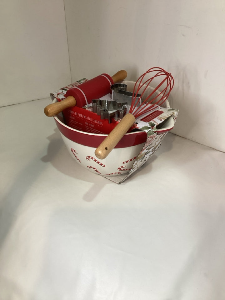 Bake Shop Red/white Ceramic Candy Cane Holiday Item