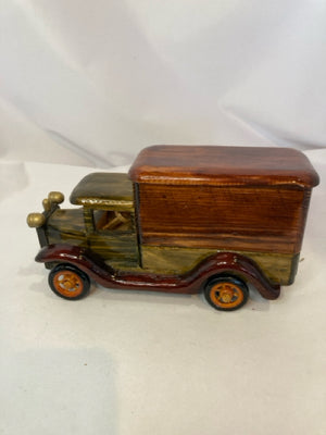 Brown Wood Car Figurine