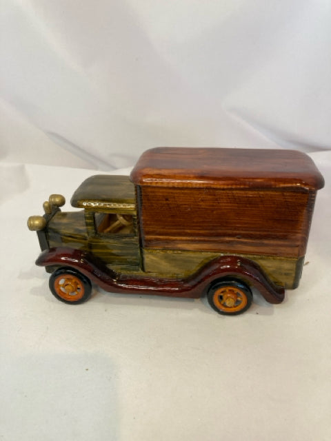 Brown Wood Car Figurine