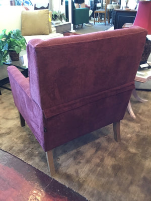 Upholstered Chenille Red Chair