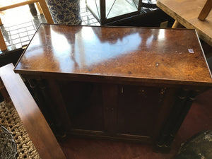 Brown Glass Front AS IS Cabinet