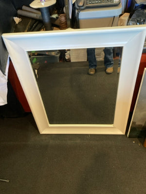 White Wood Mirror