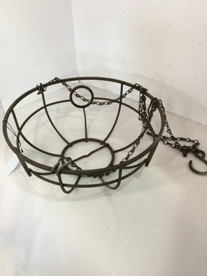 Outdoor/Outside Black Metal Hanging Basket