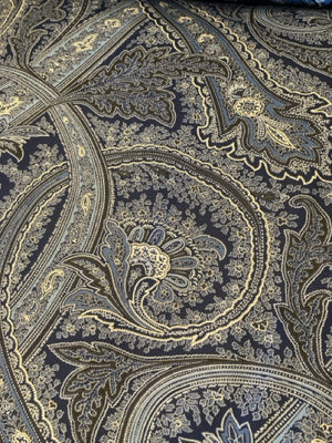 Henredon Bergere Cotton Paisley Traditional Blue/White Chair