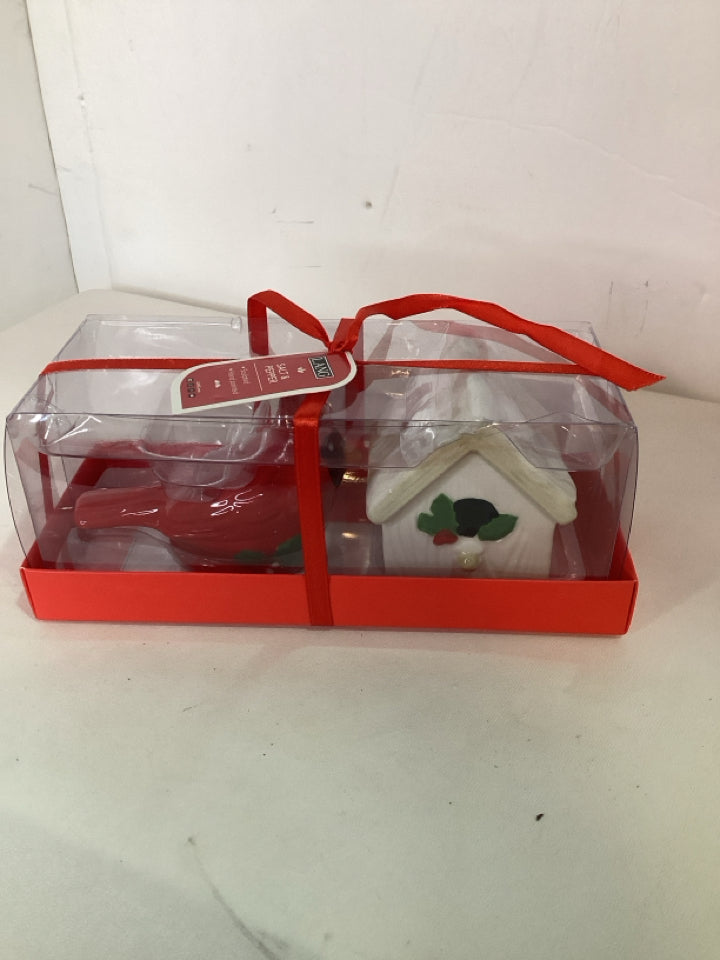 Lang Salt & Pepper Red/white Cardinal Set of 2 Holiday Item