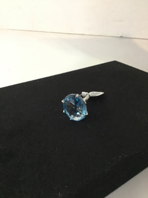 Sterling Silver Blue Rhinestone Ring