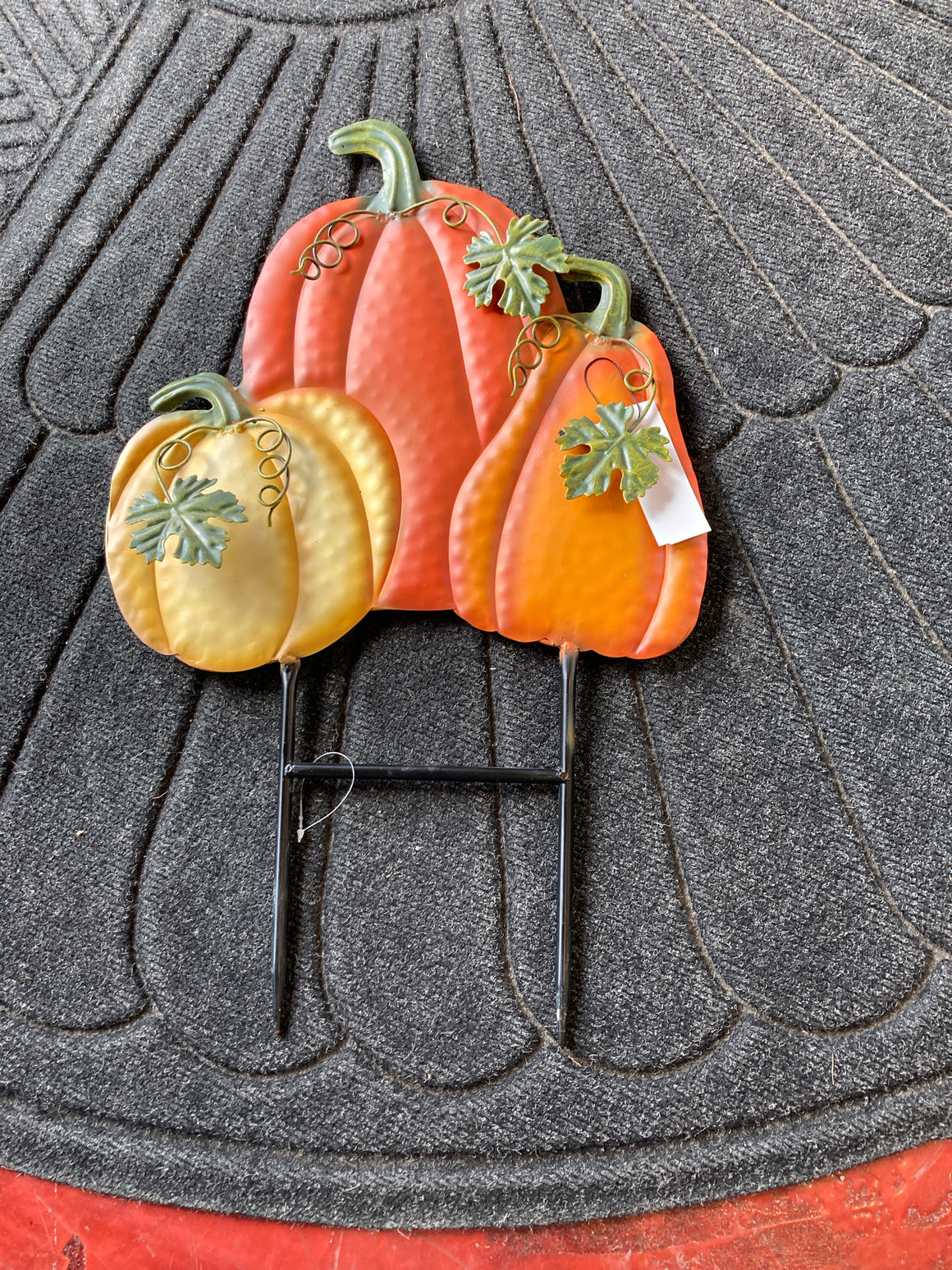 Autumn Metal Pumpkin Garden Access.