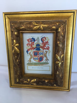 Red/Blue Coat of Arms Framed Art