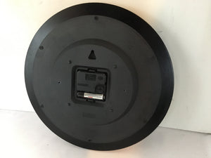 Wall Black Plastic Battery Operated Clock