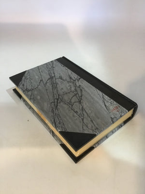 Book Gray/Black Marble Paperweight