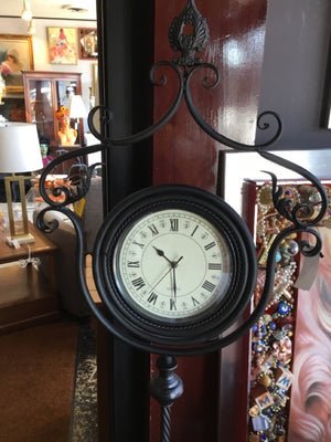 Black Metal Clock