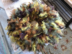 Green Feather Wreath