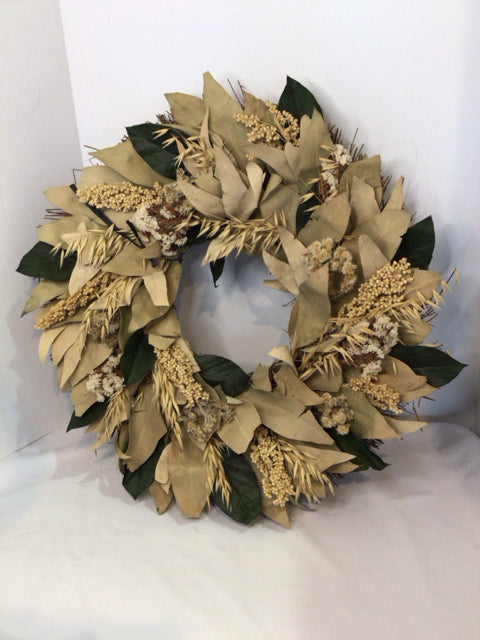 Tan Leaves Wreath