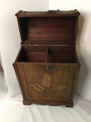 Storage Metal Wine Lidded Brown Box