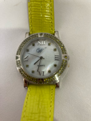 Yellow Rhinestone Watch