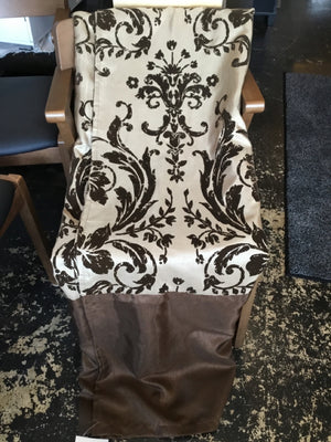 Brown Flocked Shower Curtain