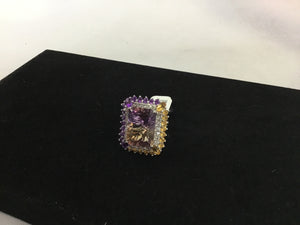 Purple Rhinestone Ring