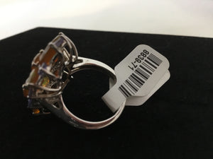 Orange Rhinestone Ring