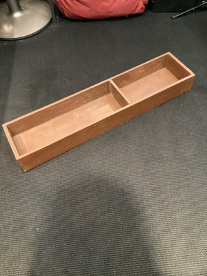 Vintage Brown Wood Divided Tray