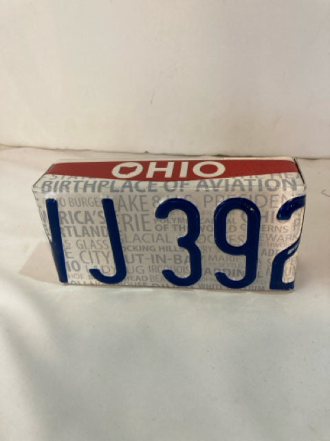 Original White/Blue License Plate Tray