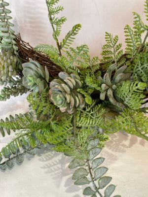 Wreath Plants Faux Green Wall Decoration Art